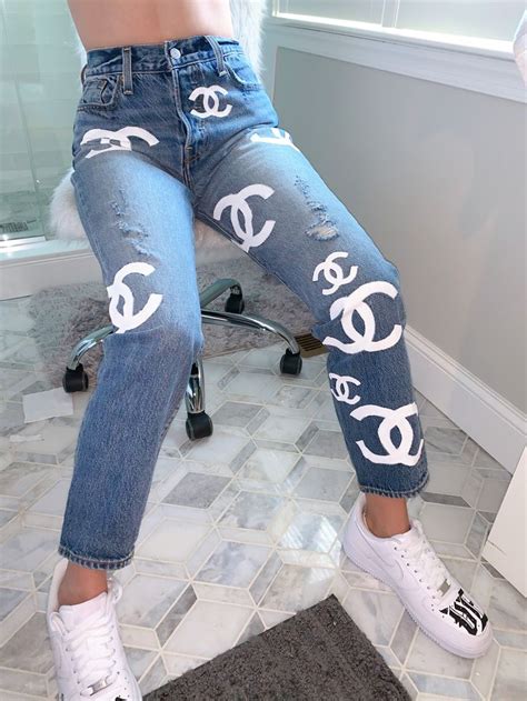 chanel print jeans|chanel jeans for women.